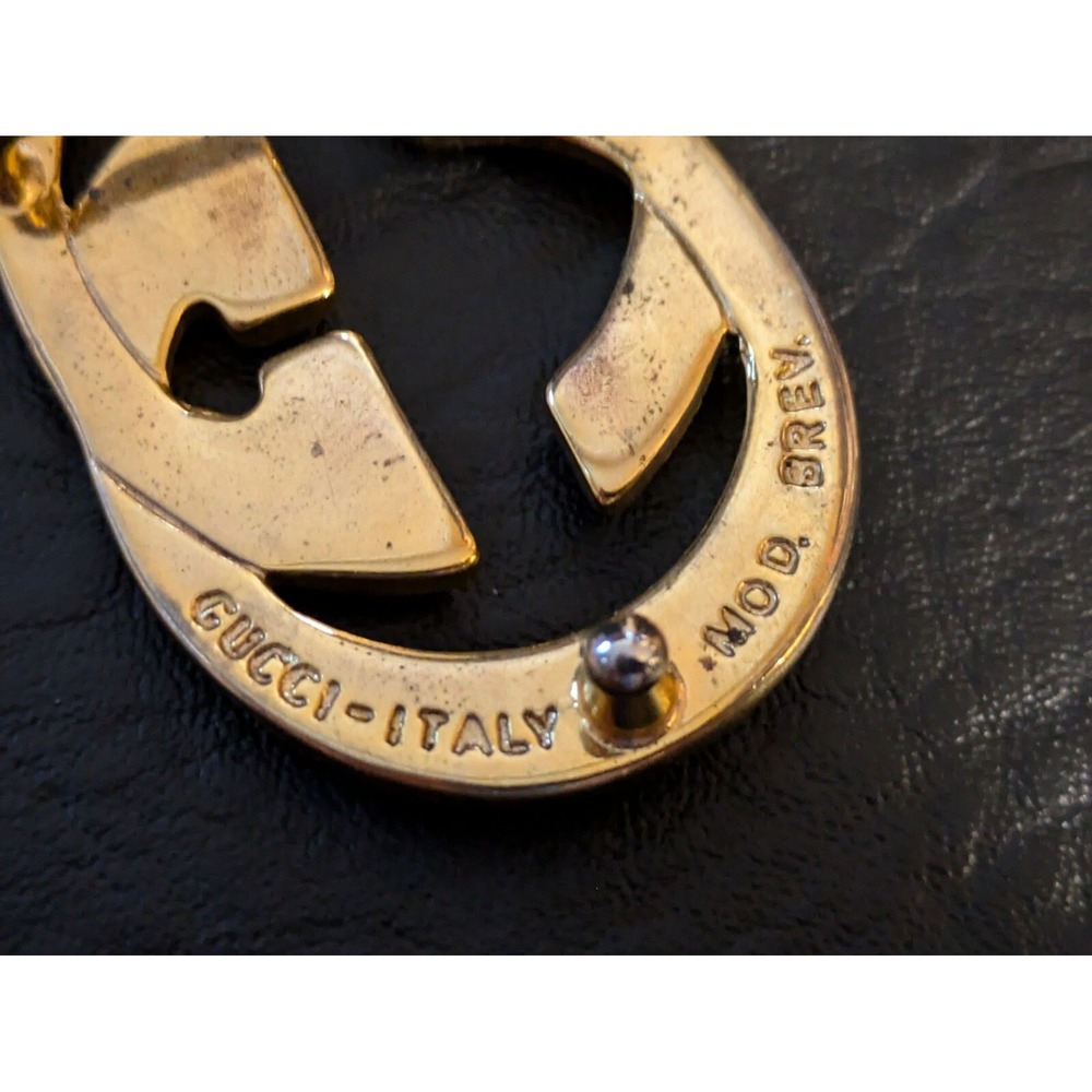 Gucci Interlocking Belt Buckle Gold Parfums Mod Brev Monogram 2.5 x 1.5 in - Picture 4 of 9
